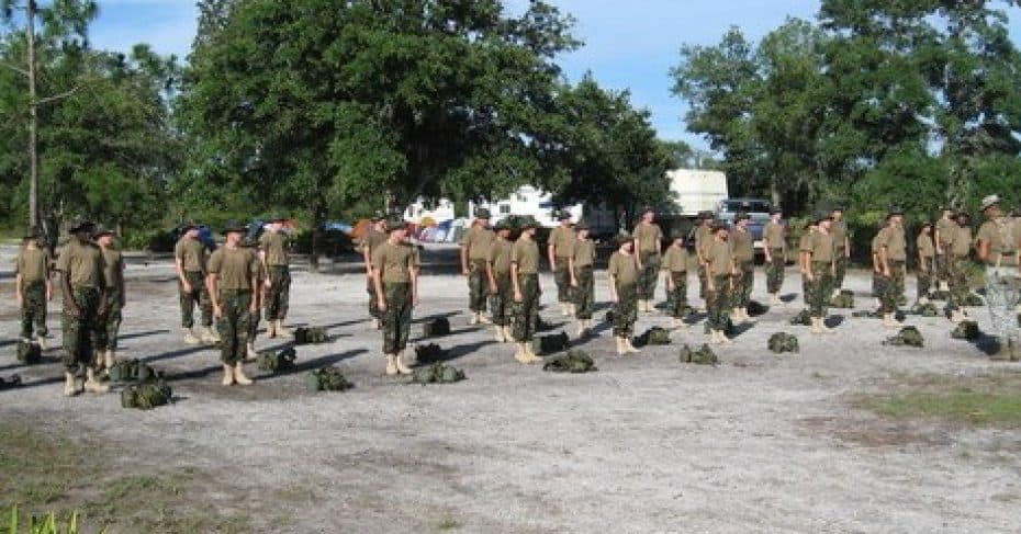 teens at boot camp