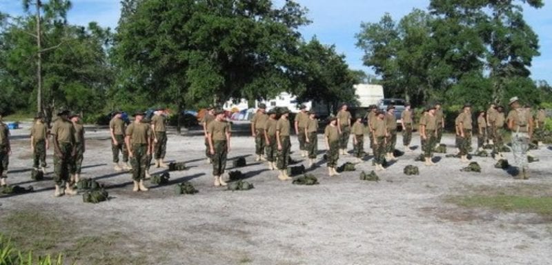 teens at boot camp
